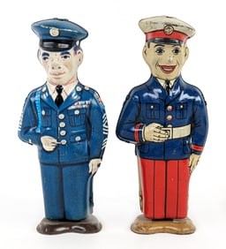 (2) J Chein Tin Windup Soldiers