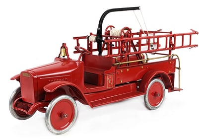 Restored Buddy L Hook & Ladder Fire Truck