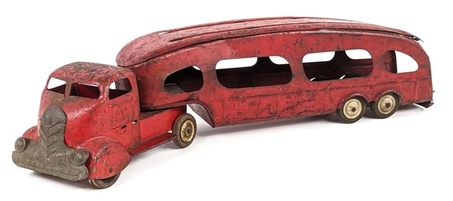 Original Marx Motor Transit Cabover Car Hauler Truck