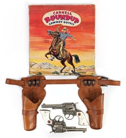 Carnell Roundup Cowboy Outfit w/ Western Cap Guns & Box