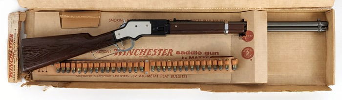 Mattel Winchester Saddle Gun w/ 32 Bullet Bandolier In Box
