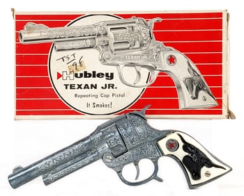 Hubley Texan Jr. Cap Pistol Gun w/ Box