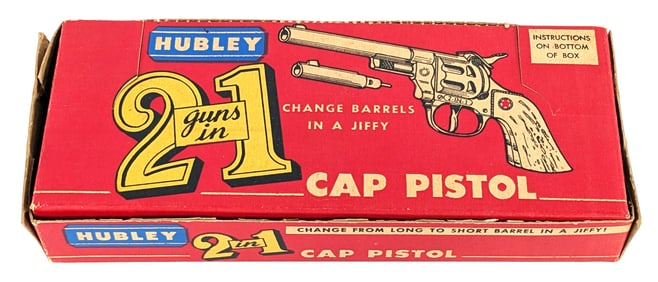Hubley 2 Guns In 1 Cap Pistol Gun In Box
