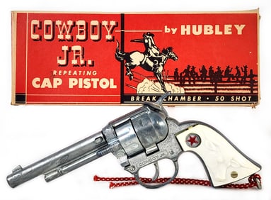 Hubley Cowboy Jr. Repeating Cap Pistol Gun w/ Box