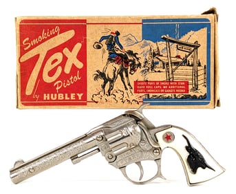 Hubley Smoking Tex Pistol Cap Gun w/ Box