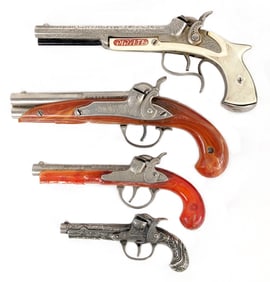 (4) Hubley Flintlock and Pirate Cap Guns