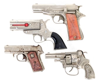 Hubley Dandy, Champ, Dagger Derringer, & Automatic Cap Gun Pistols