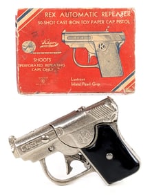Kilgore Rex Automatic Repeater Cap Gun Pistol w/ Box