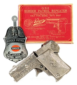 Kilgore Border Patrol Repeater Cap Gun Pistol w/ Box