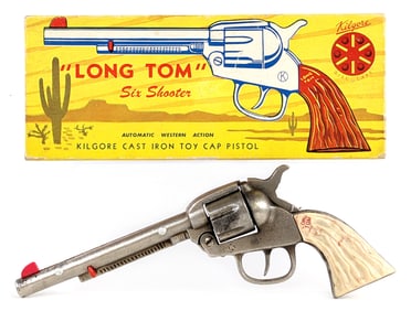 Kilgore Long Tom Six Shooter Six Shooter Cap Gun w/ Box