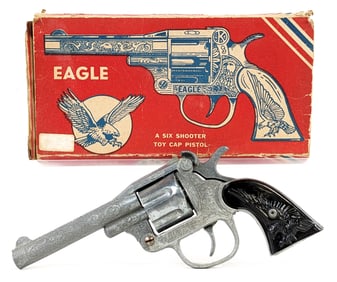 Kilgore Eagle Six Shooter Cap Gun Pistol w/ Box