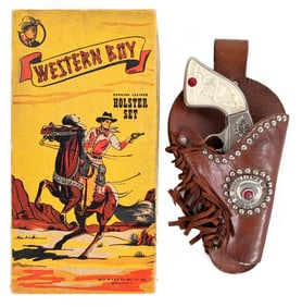 R&S Toy Mfg. Western Boy Cap Gun w/ Holster In Box