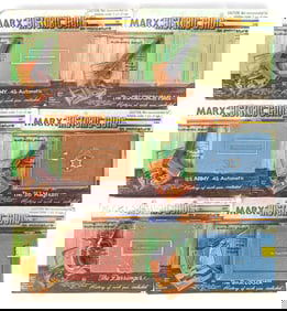 (6) Marx Historic Guns Miniature Pistols On Cards