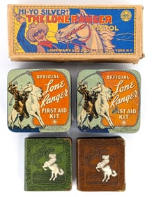 Lone Ranger Strong Box Banks,First Aid Kits, & Pistol Box