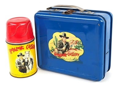 Aladdin Hopalong Cassidy Metal Lunchbox w/ Thermos