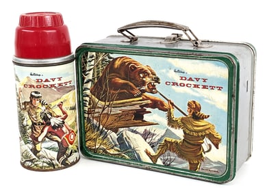 American Thermos Co. Davy Crockett Metal Lunchbox w/ Thermos