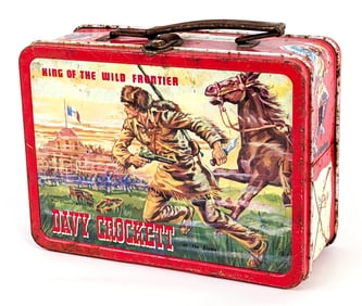 Davy Crockett and Kit Carson Metal Lunchbox