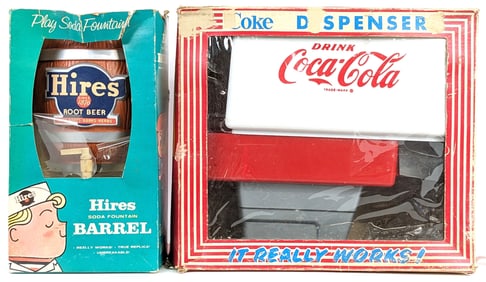 Hires Root Beer & Coca-Cola Toy Soda Fountain Dispensers