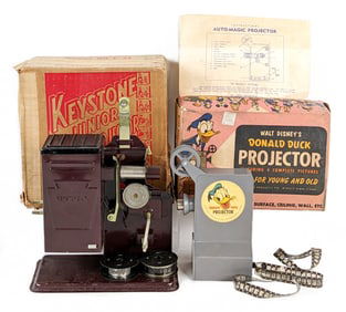 Walt Disney Donald Duck Projector & Keystone Junior Movie Projector