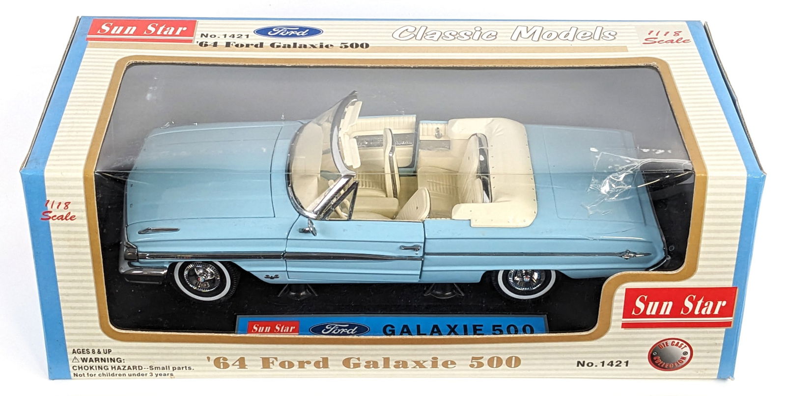 1/18 Scale Sun Star 1964 Ford Galaxie 500 Convertible (1 of 7)