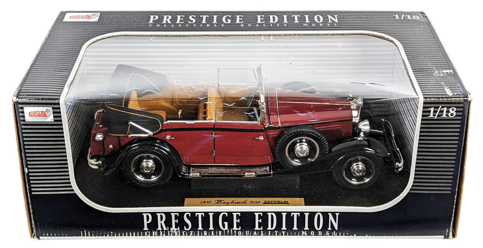 1/18 Scale Anson 1932 Maybach DS8 Zeppelin: 1/18 Scale die-cast Anson 1932 Maybach DS8 Zeppelin model replica. The car is in good condition in the box. The box has light wear from handling / storage.