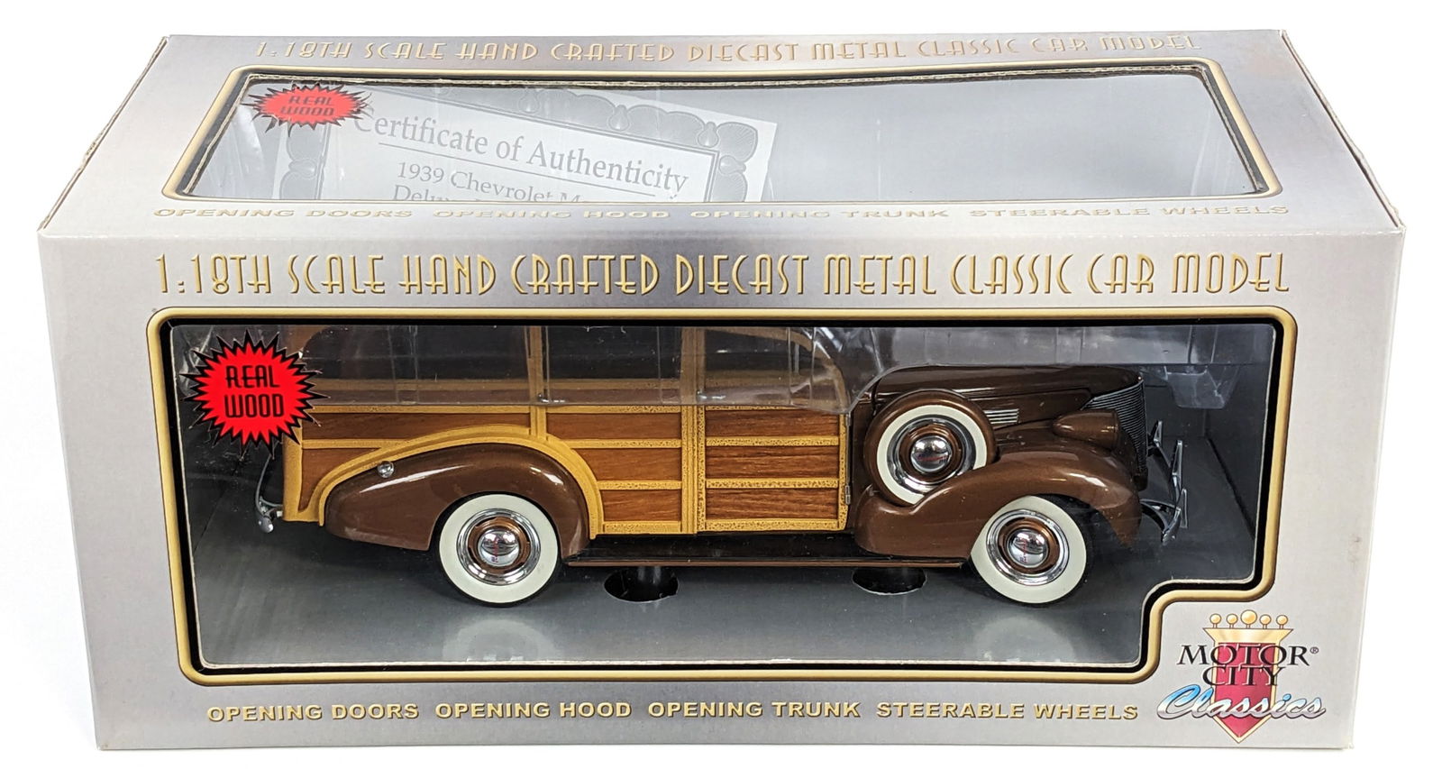 1/18 Motor City Classics 1939 Chevrolet Master Deluxe Woody Wagon (1 of 8)