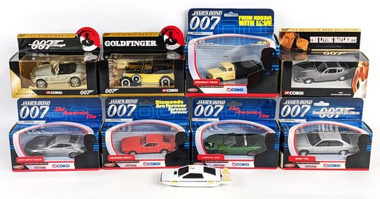 (9) Corgi James Bond 007 Die-Cast Replica Vehicles