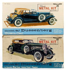 (2) 1/18 Scale Hubley Model SJ Duesenberg Model Kits