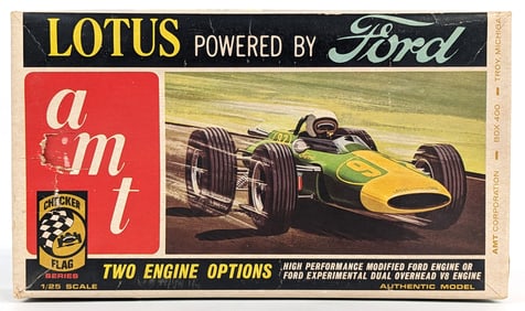 Vintage 1/25 Scale AMT Ford Lotus Model Kit In Box