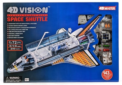 1/72 Scale 4D Vision Space Shuttle Cutaway Model Kit - Sealed