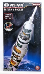 1/100 Scale 4D Vision Saturn V Rocket Cutaway Model - Sealed
