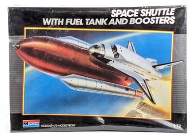 1/72 Scale Monogram Space Shuttle with Fuel Tank and Boosters Model Kit - Sealed