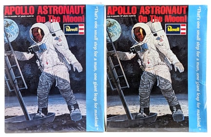 (2) Revell Apollo Astronaut On The Moon Model Kits - Sealed