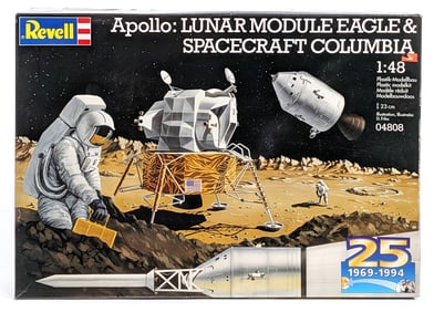 1/48 Revell Apollo Lunar Module Eagle & Spacecraft Columbia Model Kit - Sealed