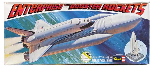 1/144 Revell Enterprise with Booster Rockets Model Kit - NIB