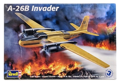 1/48 Scale Revell A-26B Invader Korean Bomber Airplane Model Kit - Sealed