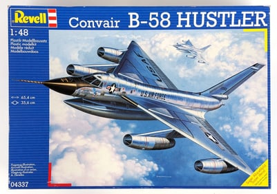 1/48 Scale Revell Convair B-58 Hustler U.S. Air Force Jet / Airplane Model Kit - Sealed
