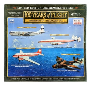 1/144 Scale Minicraft 100 Years of Flight Propliners of the Golden Era (4) Model Kits - Sealed