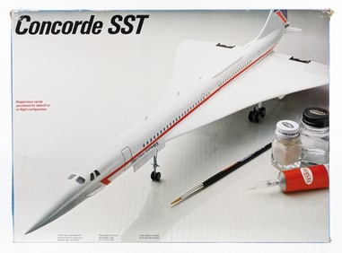 1/100 Scale Testors Concorde SST Air France Airplane Model Kit - NIB
