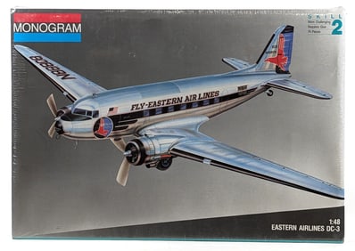 1/48 Scale Monogram Eastern Airlines DC-3 Model Kit - Sealed