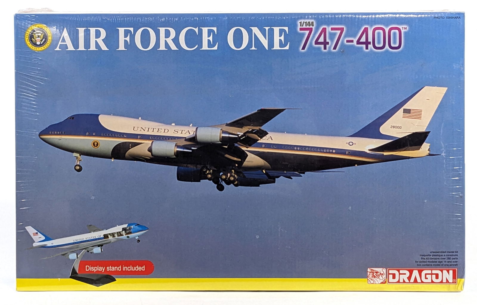 1/144 Scale Dragon Models Air Force One 747-400 Model Kit - Sealed (1 of 6)