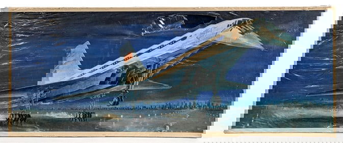 1/100 Scale VEB Plasticart Tupolev TU-144 Airliner Airplane Model Kit- Sealed
