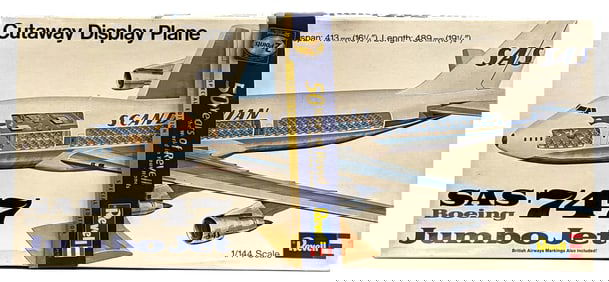 1/144 Scale Revell SAS Boeing 747 Jumbo Jet Cutaway Display Plane Model - NIB