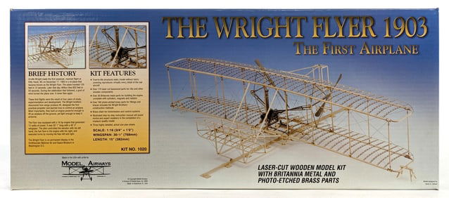 1/16 Scale Model Airways The Wright Flyer 1903 Airplane Model Kit - NIB