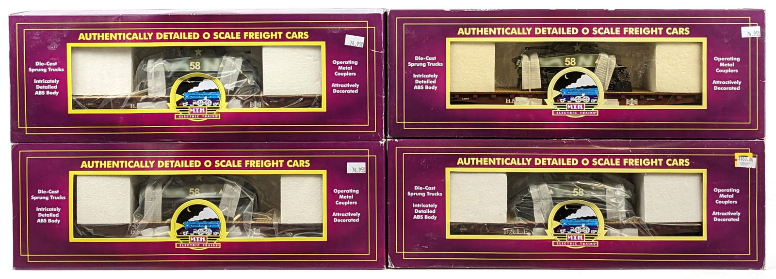 (4) MTH Bessemer & Lake Erie Flat Car w/ M4 Sherman Tank (1 of 7)