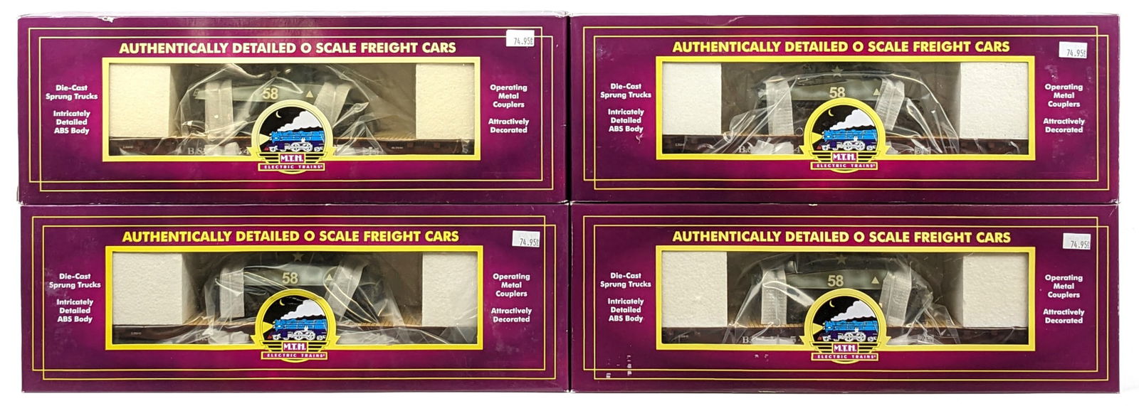 (4) MTH Bessemer & Lake Erie Flat Car w/ M4 Sherman Tank (1 of 7)