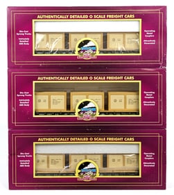 (3) MTH United States Army Flat Car w/ (3) Crates