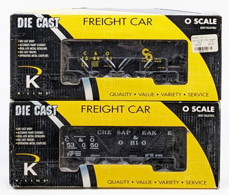 (2) K-Line Chesapeake & Ohio 2-Bay Hopper Cars
