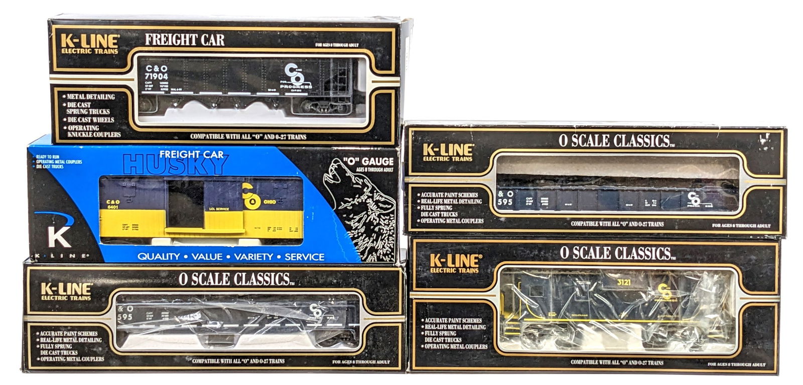 (5) K-Line Chesapeake and Ohio Train Cars (1 of 6)