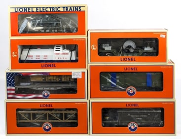 (7) Lionel U.S. Army & Navy Train Cars